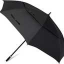 G4Free 72 Inch Huge Large Oversize Golf Umbrella Automatic Open Double Canopy Vented Windproof Stick Umbrella, 6 Ft Heavy Duty For Outdoor Doorman Family(Black)