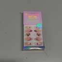 BTArtbox Press On Nails Almond - 3D Cherry Medium Red French Tip Press On Nails with Glue for Women, Opaque Soft Gel Glue On Nails in 15 Sizes - 30 Stick On Nails Kit, Pinky Swear