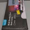 SIBRILLE Upgraded LED Desk Lamp for Home Office with RGB, Rotatable Computer Desk Light with Remote, Tall Table Lamp with Clamp for Working, Dimmable Dual Head Task Lighting for Monitor PC, 22W