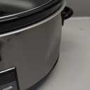 Crock-Pot Large 8-Quart Programmable Slow Cooker with Auto Warm Setting Black Stainless Steel Includes Cookbook (Pack of 1)