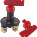 MIDYA Battery Disconnect Isolator Master Switch 12V/24V 200A-500A for 5 seconds Car with 2 Removable Key Yacht Rotary Switch Isolator Master Power Cut Out/Off Kill Switch