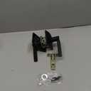 Schlage F40 LAT 622 CEN Latitude Door Lever with Century Trim, Bed & Bath Privacy Lock, Matte Black