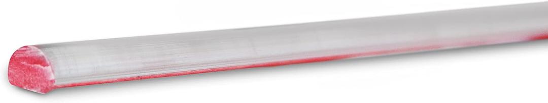 Eatelle 1/2" Wide x 1/4" Clear Acrylic Frameless Shower Dam/Threshold 36 Inch Long Splash Guard Profile Half Round Splash Protection Water Repellent Bath Attachment Semicircular Water Repellent