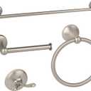 4-Piece Brushed Nickel Bathroom Hardware Accessories Set, 24 Inch Towel Bar, Towel Rack, Bathroom Towel Holder