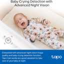 Tapo 1080P Indoor Wired Security Camera - Works as a Baby Monitor & Pet Camera, Motion Detection, 2-Way Audio, Siren, Night Vision, Subscription-Free Local Storage or Optional Cloud, C101