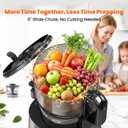 TechRise 3-in-1 Cold Press Juicer with 6" Wide Feed Chute, Slow Masticating Juicer Machine for Whole Fruits & Vegetables, Makes Juice, Fruit Sorbet & Nut Milk, Easy to Clean, BPA-Free, Space Silver