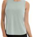 HODOSPORTS Women Workout Tops Sleeveless Split Open Back Tank Tops Athletic Gym Yoga Shirts Quick Dry Loose Fit UPF 50+ (XL)