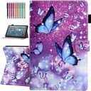 Case for Amazon Fire Max 11 Tablet (13th Generation, 2023 Release), Auto Wake/Sleep, Premium PU Leather Folding Stand Cover with Pen Holder & Multiple Viewing Angles - Butterfly