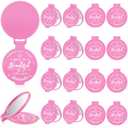 18 Pcs 2.76 Inch Inspirational Compact Mirror Bulk Women Small Gifts Graduation Party Favors Purse Mirror Pocket Mini Stuffer Items for Adult Coworker Cheerleader Employee (Pink)