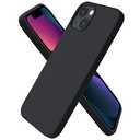ORNARTO Compatible with iPhone 13 Case 6.1, Slim Liquid Silicone 3 Layers Full Covered Soft Gel Rubber Phone Case Protective Cover 6.1 Inch-Midnight