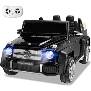 MINIATURE MOTORS Licensed Maybach G650 Landaulet Ride on Car, 12V Kids Electric Car Remote Control, Bluetooth Music Player, 3.7MPH Max Speed, Headlight, Seat Belt, Trunk for Boys & Girls-Black