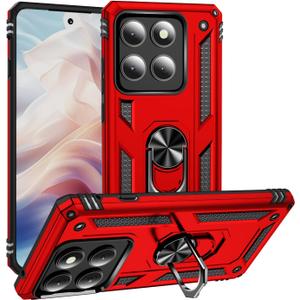 Korecase Military Case for Motorola Edge 2025 with Stand Ring,Full Body Shockproof Armor Heavy Duty Rugged Protection for Moto Edge 2025 5G Phone Case Red