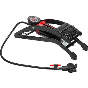 Blackburn Foot Pump Black Metal Fast Inflation Gauge Top Lock Dual Head 100 PSI