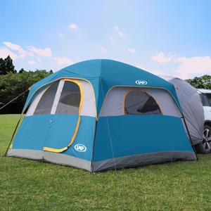 UNP SUV Tent for Camping, 6-Person SUV Tailgate Tent - Easy Set Up with Rainfly, 10'x9'x78in(H) (Ocean Blue)
