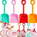 JOYIN 28 Pcs Toy Plastic Shovels 28 Valentines PE Bags, 28 Card Sheets I Dig You Valentine Stickers with Red Ribbon for Kids Valentines Day, Love Day Party Decor and Valentines Day Gifts