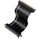 EZDIY-FAB PCIe 5.0 X16 Riser Cable,128GB/s Bandwidth, for RTX 50/40 & RX 9000/7000 GPUs, PCIe Extension Card, Backward Compatible with PCIe 4.0/3.0,Vertical GPU Mount,Straight-20cm,Black