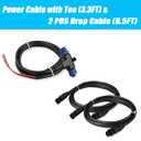 NMEA 2000 Starter Kit for Yamaha Outboard Engine Interface 2006-2023 Bundle, Marine Grade NMEA 2000 Backbone Cables Drop Cables Tees Terminators for Lowrance Garmin Replace# 000-0120-37 3004.6865