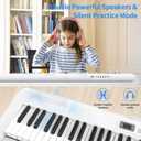 88 Key Piano Keyboard, Semi Weighted Electronic Digital Piano with Music Stand, Power Supply, Sustain Pedal, Bluetooth, Stand, MIDI, for Beginner Professional at Home, Stage