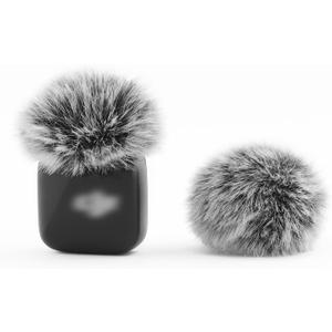LEFXMOPHY Windscreen for DJI MIC MINI (2024) Wireless Microphone Furry Wind Muff Deadcat Cover (Not for Dji Mic 1 and 2), 2-Pack Grey