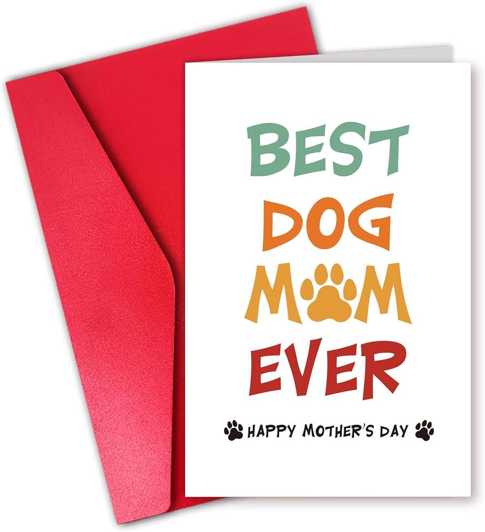 Dog Mom Mothers Day Card, Dog Mother Card, Best Dog Mom Card, Funny Mothers Day Card (Dog Mom)