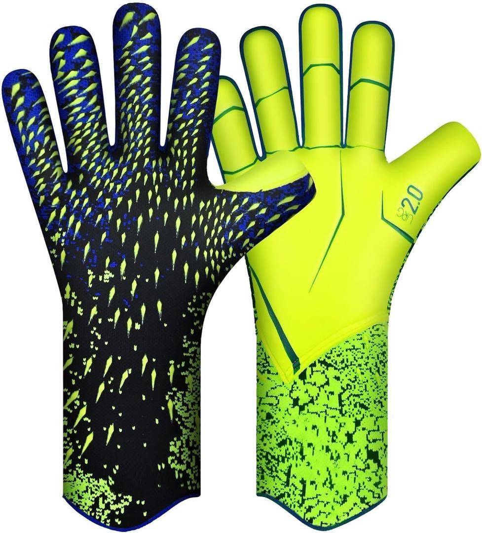 Soccer Goalkeeper Gloves, Ultimate Grip Football Goalie Gloves with Size 7, Strong Receiver, American Football for Men, Boys, Youth, Adult, Kids and Small Hands