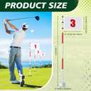 Threehoney 3 Pack Golf FlagStick 6ft Putting Flag Golf Hole Cup Pole Pin Numbered Flags for Driving Range Backyard Yard Course Putting Green and Chipping Greens Gifts