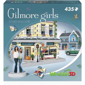 Wrebbit3D Gilmore Girls 3D Puzzle Model of Stars Hollow | 435 Real Jigsaw Puzzle Pieces | Build The Iconic Cafe from The Hit TV Series
