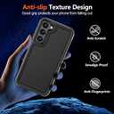 Hualele for Samsung Galaxy S23 Case,[Military Grade Protection] [Dropproof Shcokproof] Anty-Slip Grip Slim & Tough Dual Layer Galaxy S23 Case,Black