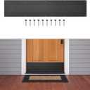 1 Pcs Door Kick Plates - 8 x 34 Inches Kick Plates for Exterior Interior Doors Protection Decor, 1.5mm (1/16 Inch) Thickness Rectangular Aluminum Door Push Plate (Black)