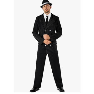 fun shack Gangster Costume Men - 1920s Roaring 20s Adult Gangster Outfit - Vintage Style Costume for Parties M
