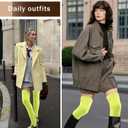 VIBILIA 31.5 Inch Leg Warmers Thigh High Socks Non-Slip Over Knee Footless Extra Long Warm Winter Socks for Women Dance Yoga (Yellow)