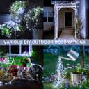 JMEXSUSS 2 Pack Solar String Lights Outdoor Waterproof, Each 33FT 100 LED Solar Fairy Lights Outdoor, 8 Modes White Christmas Light for Outside Yard Tree Patio Garden Wedding Christmas Decorations White