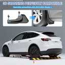2021-2024 Tesla Model Y Accessories Mud Flaps, All Weather Car Protection [Protect Paint] No Drilling Required, Tire Protector Tesla Mud Flap for Tesla Model Y 2021-2024