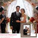 Wedding Gifts for Couples 2026,Rotating Floating Mr and Mrs Picture Frame,4x6 Rustic Picture Frame Engagement Gifts for Couples,Bridal Shower Gift for Bride to Be
