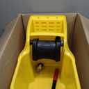 Rubbermaid Commercial Products 31 QT Tandem Mop Bucket and Wringer Combo on Wheels, Yellow, for Floor Cleaning/Wet Mopping
