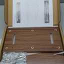 WALI Floating TV Shelf, 2 Tier Projector Shelf for DVD Players, Routers, Game Consoles, Cable Boxes, Living Room Decor Accessories, Wall Mount Shelves Holds Up to 22lbs (CS202N), 2-Shelf, Walnut Brown