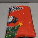 Christmas 60x102 Rectangle Tablecloth Winter Snowman Farmhouse Xmas Tablecloths - Oblong Polyester Snowflake Red Christmas Table Cover Washable Waterproof for Holiday Decoration Family Dining Party