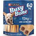 Purina Busy Bone Adult Toy Breed Dog Chew Bone Treats, Tiny - 60 ct. Pouch
