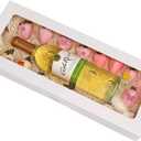 20-Pack 16" x 6.5" x 2.5" Cookie Boxes with Window, White Bakery Boxes, Strawberry boxes, Long Treat Boxes for Strawberries and Pastries