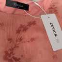 ZESICA Women's Summer Short Sleeve Floral Bodycon Dress 2026 Ruched Mesh Wedding Guest Cocktail Party Maxi Dresses (Pink, S)