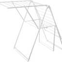 Amazon Basics Foldable Space-Saving 2-Wing Metal Clothes Drying Rack, 61x23.6x39.3 inches, White