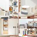 HNZIGE Fabirc Storage Cubes Bin 13x15x13 Clear Storage Cube, 4 Pack Foldable Cloth Cubby Storage Bins for Cube Organizer Closet Cabinet, Large Fabric Storage Bins for Shelves Organizer Bins- Cream