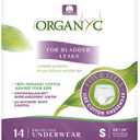 Organyc Bladder Control Underwear for Women - Organic Cotton Protective Underwear for Incontinence, Leak Protection, Odor Protection and Sensitive Skin, Small, 14 Count