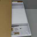 2Pack Expandable Pull Out Cabinet Organizer 21"Deep With Raising Pad for Framed Cabinets, Upgrade 3 Slide Rails Slide Out Drawers, Roll Out Shelves Adhesive,Adjustable Width 12.05"-20.4"White