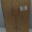 Mannequin Body Dress Form Torso Female Manikin 49.6-63.4 Inch Height Adjustable Wooden Tripod Stand High Density Foam Portable Display Mannequin (White, 49.6-63.4 Inches)