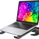 Soqool Laptop Stand for Desk, Ergonomic Detachable Laptop Riser, Aluminum MacBook Stand, Compatible with 12-17'' All Laptops Such as MacBook Pro/HP/Dell/Lenovo, Black