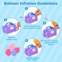 NuLink Balloon Pump Electric Portable Dual Nozzle Air Pump for Balloons Blower Pump Inflator for Decoration, Birthday Party [110V~120V, 600W, Purple]