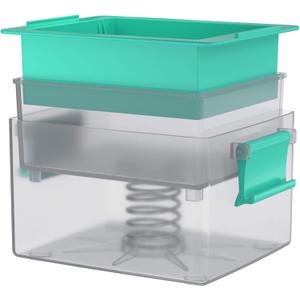 Large Tofu Press, Yarkor Tofu Presser for 12-16 oz Bricks Firm Tofu or Extra Firm Tofu, Built-in Drip Tray, Simple and Effective Design, Dishwasher Safe, Fit for 16oz Tofu, Tofu Recipe Included