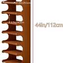 Vertical Narrow Shoe Rack, Corner Shoe Rack for Entryway, 8 Tier Wooden Free Standing Multi Layer Shoe Storage Rack for Entryway, Corridors, Bedrooms Living Room Corner And Small Spaces(8 Tier)