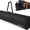 Goloni Ski Bag with Wheels,Padded Snowboard Bag for Air Travel,600D Waterproof Fabric,Foldable Snow Bag Fits 2 Pairs Skis (190cm, Black)